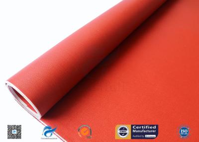 China Red Silicone Coated Polyester Fabric Fire Barrier For Heat Resistant Insulation for sale