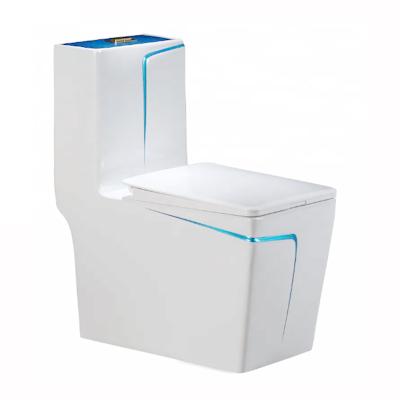 China European Market Stylish One Piece Square Double-Flow Design Ceramic Toilet Bowl for sale