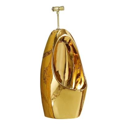 China Sensor Urinal Factory Production Chaozhou Sanitary Ware High Quality Wall Mounted Gold Colored Urinal For Male for sale