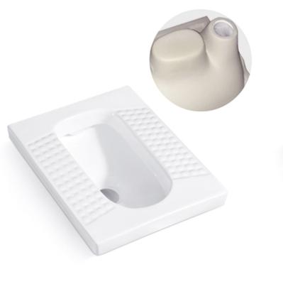 China Without Gas Spring 827s High Quality Modern Ceramic Toilet Waist Lavatory Squat Pan for sale