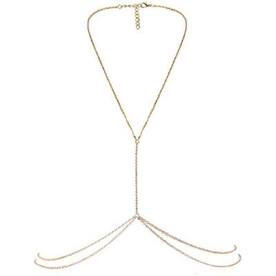 China CLASSIC Chain Bikini Beach Charm Beach Belly Body Women Fashion Pendant Necklace Gold for sale