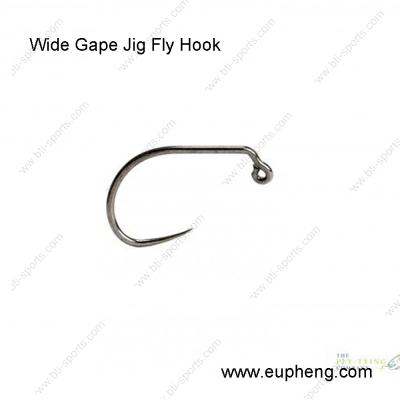 China High Carbon Steel Competition Yawn Jig Wide Fly Hook Fly Hook for sale