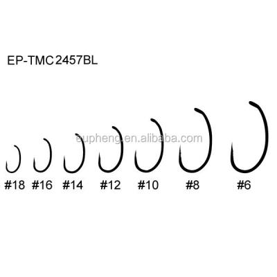 China High Carbon Steel Fly Tying Hooks PE Barbless TMC2457BL Hook for sale