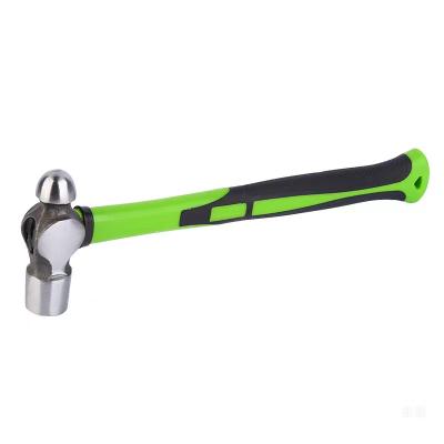 China Professional Plastic Fiberglass Handle Ball Pin Hammer Carbon Steel Ball Pein Hammer for sale