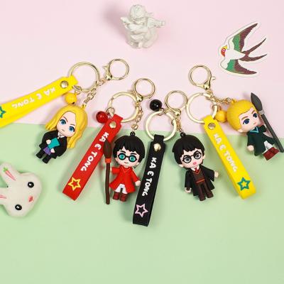 China Wholesale Creative PVC Cartoon 3d Doll Car Pendant Briefcase Anime Key Chain Pendant Key Chain for sale