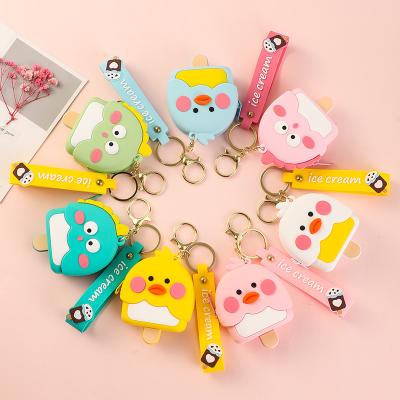 China Creative Student Gift Lalafanfan Duck Keychain Wallet Pendant PVC Personalization Cartoon Keychain for sale