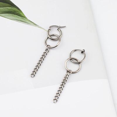 China Fashion CLASSIC Wholesale Korean Jewelry Tassel Earrings Dangling Long Chain Drop Earrings for sale