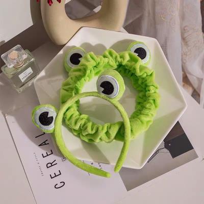 China Fashion Winter Headband Face Wash Headband Party Hot Selling Cute Stretchy Frog Eyes Headband for sale