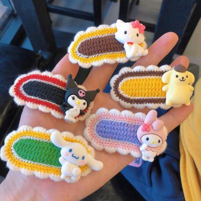 China Sweet High Quality Cute Japanese Korean Cartoon Bangs Clip Dog Kuromi Student Hairpin Hair Side Clip for sale