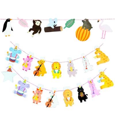 China Custom Indoor Banner Decorations Happy Birthday Party Hanging Banner Christmas Flag String Flag Party Bunting for sale