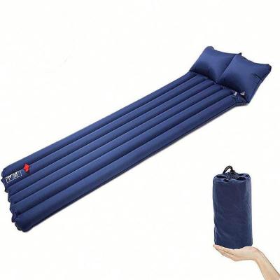 China Double Ultralight Inflatable Ultralight Waterproof Camping Mat With Pillow for sale