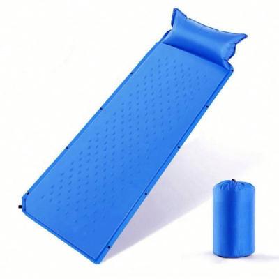 China Self Inflating Lightweight Foam Camping Mattress Self Inflating Sleep Pad With Pillow for sale