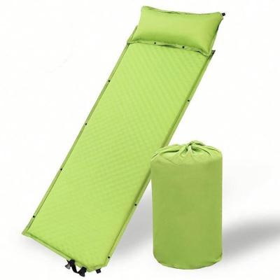 China Self Inflating Sleeping Self-Inflating Pad With Attached Pillow Compact Lightweight Camping Air Mattress With Quick Flow Value for sale