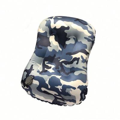 China Anti-Static Camouflage Inflatable Camping Pillow / Ultralight Backpacking Blow Up Travel Air Pillow for sale