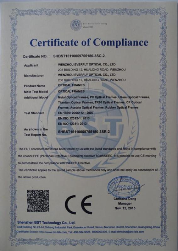 CE - Wenzhou Everfly Optical Co., Ltd.