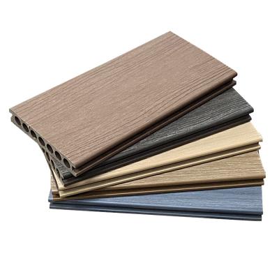 China Weatherproof Outdoor Texture Wood Plastic Coextrusion Wpc Composite Decking Flooring for sale