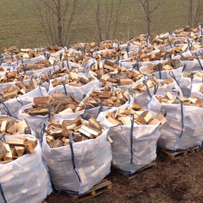 China White Breathable Firewood Bulk Bag Loading 2000 Kg Top Open Flat Bottom à venda