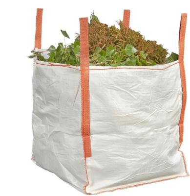 中国 White 1000 Kg FIBC Bulk Bag Loading Garden Waste And Construction Waste 販売のため