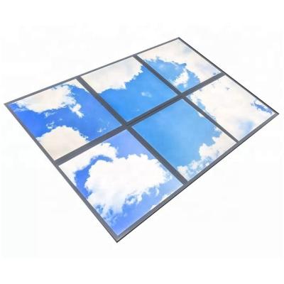 China Industrial Artificial Led Skylight Panel Blue Sky Clouds Ceiling Light Panel Light For Hospital Office for sale