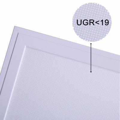 China Industrial Instant Full Shine Desk Lighting Anti-glare Square UGR19 PMMA Led Ceiling Panel Light for sale