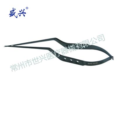 China Steel Black Micro Scissors Neurosurgery / Yasargil Micro Scissors / Surgical Scissors for sale