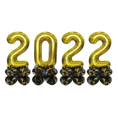 China 50 Inch 2022 Number Balloon Happy New Year Balloons Decoration Party Decoration Wedding for sale