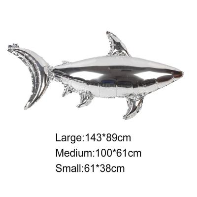 China Animal Advertising Toy Globos Al Por Mayor Cartoon Big Shape Shark Balloon 143*89cm Customized Shape Shark Balloon For Kids Toy for sale