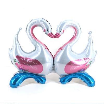 China Advertising Toy Large 2022 San Valentine's Day Wedding Love Balloon 48 Inch Foil Helium Balloon Globos Marry Me Swan Balloon for sale