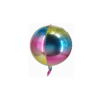 China New Decoration Design 22 Inch Rainbow 4D Circle Nylon Balloon for Birthday Party Wedding Baby Shower Wedding Decor Supplies Balloons for sale