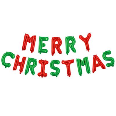 China Hot Sale Christmas Decoration 16 Inch Letter Merry Christmas Foil Balloon For Party Decoration for sale