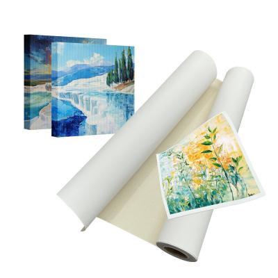 China Latex Compatible 380gsm Poly Cotton Canvas Matte For Print Reproductions for sale