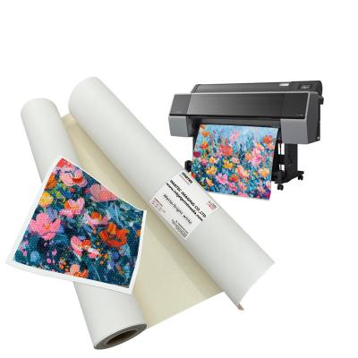 China 380g Matte Poly Cotton Canvas Rolls With High Resolution For Latex Media Art zu verkaufen