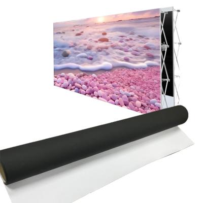 China Black back 235gsm advertising fabric backdrop textile roll for display Te koop