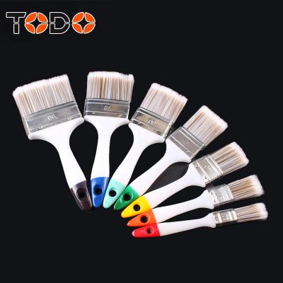 China Plastic Wall Paint TODO Brush Handle PET Tapered Innovative Filament Paint Brushes for sale