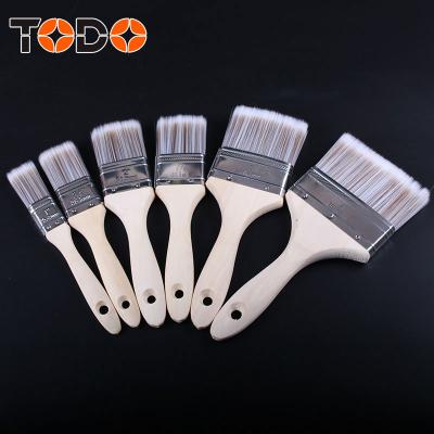 China TODO Brush Painting PET Tapered Filament Brushes With Wooden Handle Oil Painting Brush Set for sale