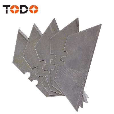 China 60# TODO 19mm 0.6mm Carbon Steel Knife Scraper Trapeae Serving Blades for sale