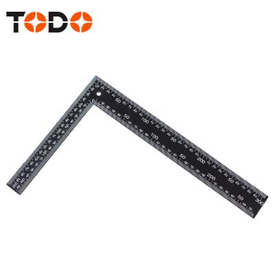 China Woodworking Tools TODO Tools Black Metal Angle Square Working Ruler for sale