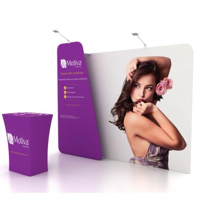 China Trade Fair Pop Up Display Trade Show Booth Stand Backdrop Wall With Custom Printing for sale