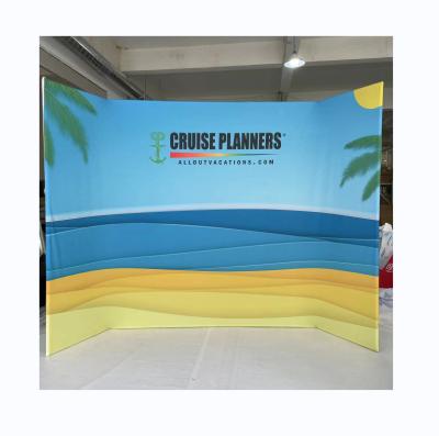 China Trade Show Pop Fabric Portable Display Banner Backdrop Stand for sale