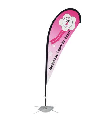 China Healthcare Institutes Factory Supply Outdoor Cheap Custom Flags Logo Teardrop Flag for sale