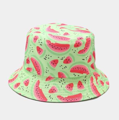 China Character Cotton Bucket Hat Bilateral Reversible 100% Cotton Bucket Hat For Women Ladies Fashion Bucket Hats for sale