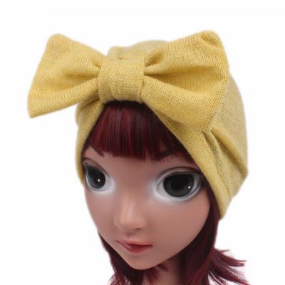 China DecorateÂ   Hot-selling style Indian Muslim fashion children soft cashmere turban hat with bowknot for sale