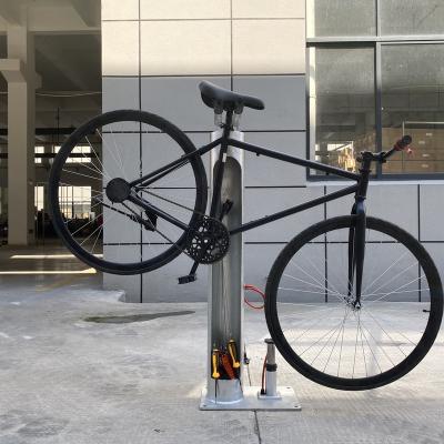 China Carbon steel bike public work step ladder fixit service bicycle repair stations for sale