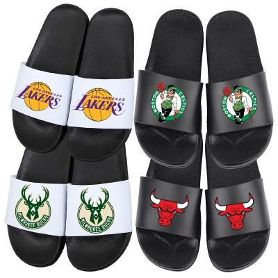 China Cushioning Outdoor Mens Custom Slides Slippers Customized Custom Logo 23 Women Sports Slippers USA Team Basketball Shoes Slides for sale