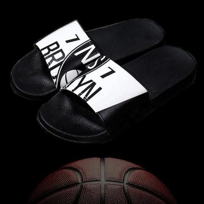 China Basketball Team Home Pictures Outdoor Beach Slippers Cushioning Slides Thick Unique Slides Customized Logo Customized Women Slides With Men for sale