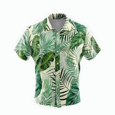 China Custom high fashion anti-pilling summer bottoms up shirt aloha printed design wholesale quick dry short sleeve hawaiian beach shirt for sale for sale