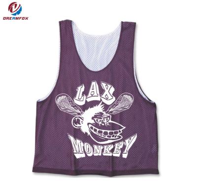 China 100% Mesh Polyester Top Quality Lacrosse Aprons Breathable Reversible Runner Back Custom Design Tank Top For Girl Women Hockey Apparel for sale