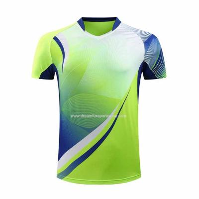 China Good quality quick dry ping pong shirt team sublimation cricket tennis shirt digital printing custom make factory price tennis shirt for sale