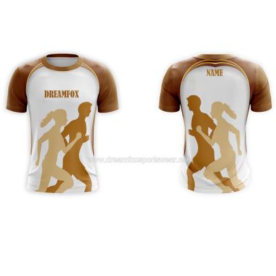 China New arrival custom running anti-pilling t-shirt for free high quality sport printing oversized quick dry youth track t-shirt dye sublimation for sale