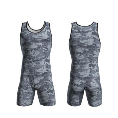 China Wholesale Custom White Wrestling Singlet Quick Dry For Men/Women, Camouflage Sleeveless Youth Sublimation New Design Singlet Wrestling Wear for sale